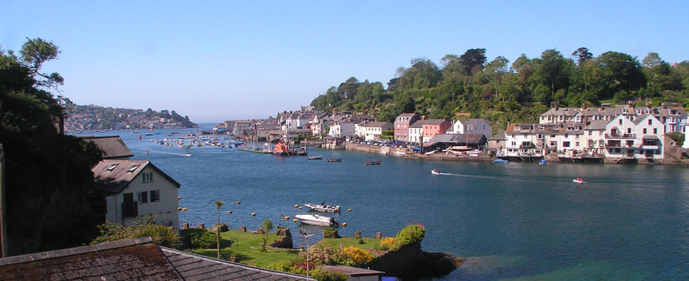 Views across the river towards the town of Fowey
